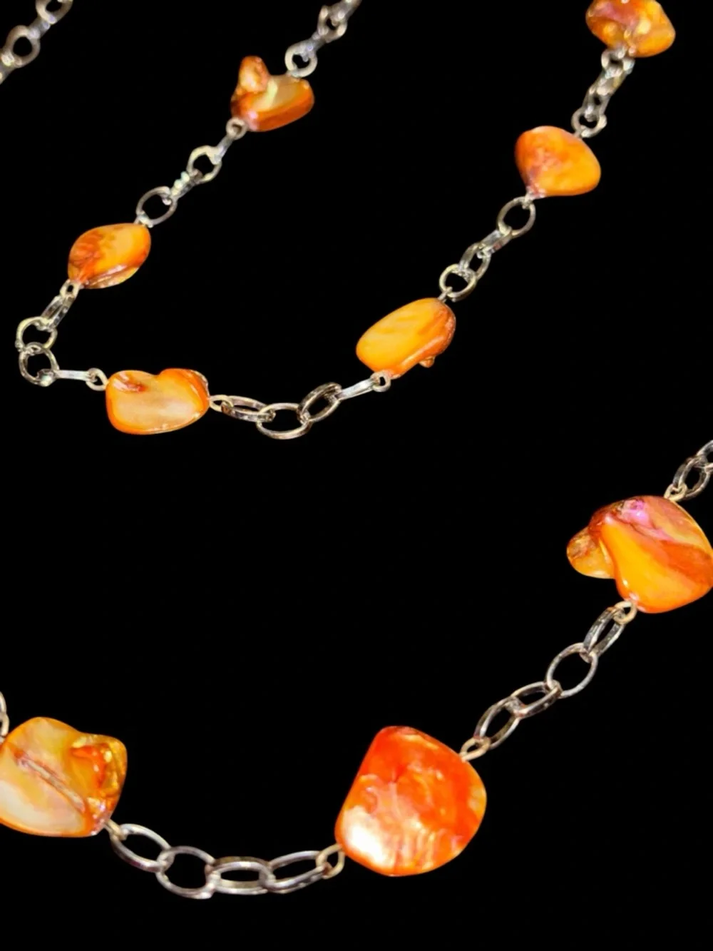 Carneleon Agathe Long Necklace - Chain Link Design +20 inches